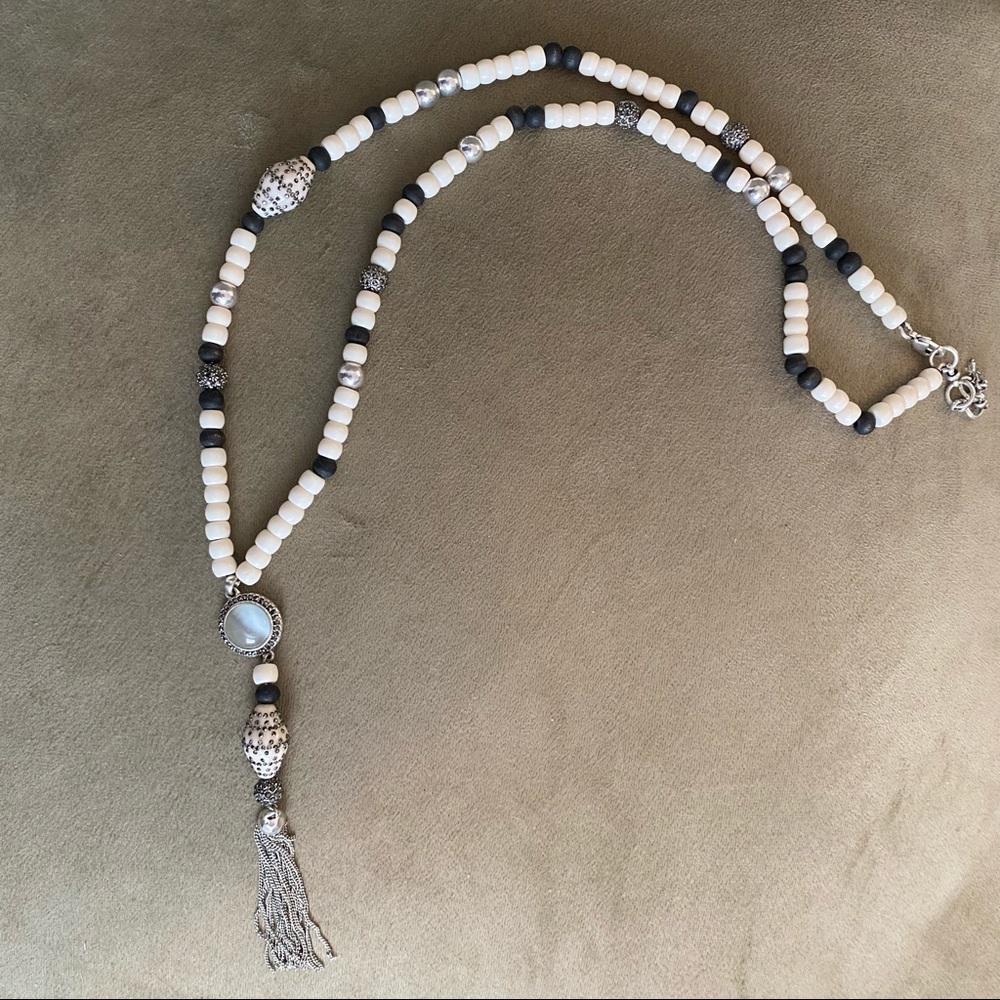 Lucky Brand Beaded Tassel Necklace